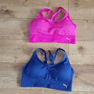 Puma Medium Sports Bras Navy/Fusica